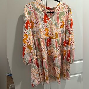 Colorful longsleeve dress